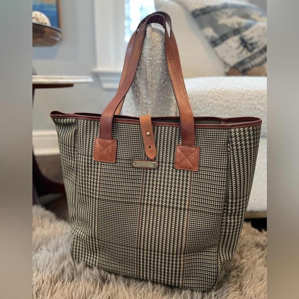 Polo Ralph Lauren Vintage Large Carryall Tote Bag